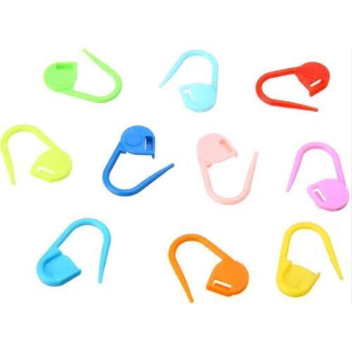 Hot Sale 50/100/500pcs Mixed Color Knitting Crochet Locking Stitch Needle Clip Marker Mayitr Crochet Locking Stitch