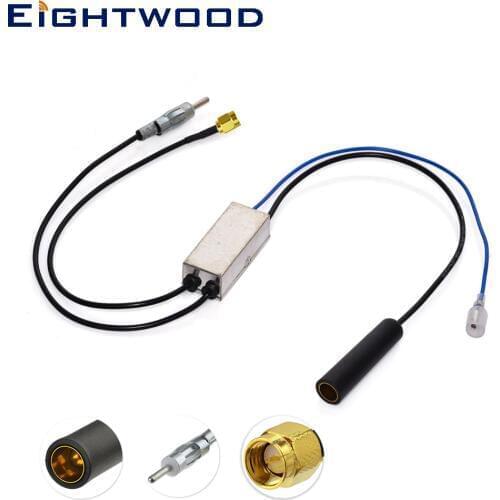 Eightwood Conversion FM/AM to FM/AM/DAB Car Radio Aerial Antenna Converter/Splitter with SMA Connector for Clarion DAB302E