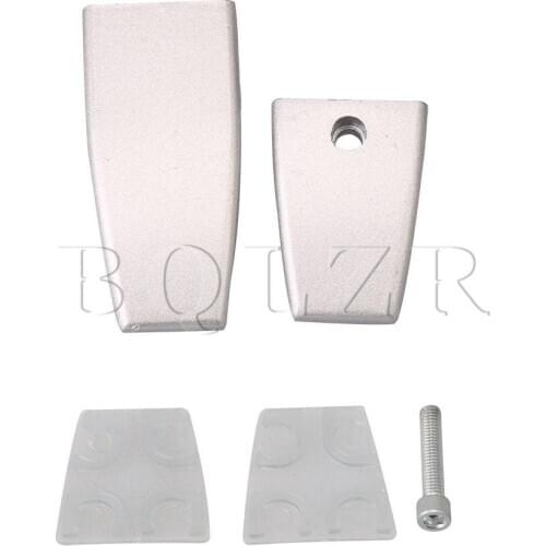 BQLZR Clip Clamp Holder Bracket for Office Screens Glass L Shape Alloy Silver