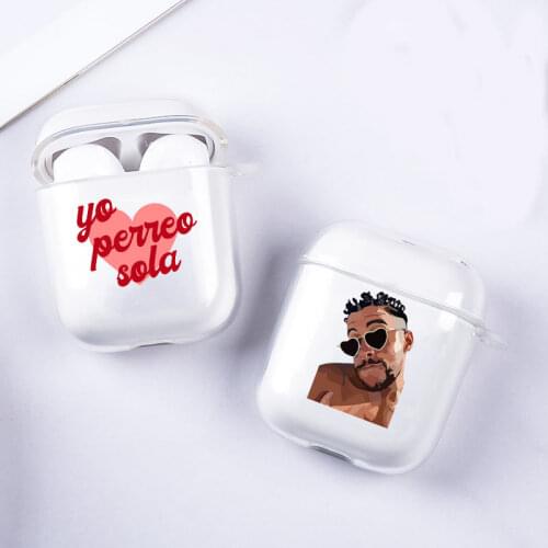 Yo Perreo Sola Bad Bunny Maluma Earphone Case for Airpods 1 2 Case Wireless Earphone Accessories Soft TPU Cover Funda Coque