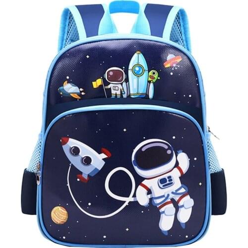 Kids Orthopedic School Bag Kindergarten Children Spaceman Bookbag Preschool Primary Mini School Backpack Boy Lightweight Bag