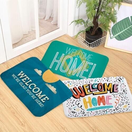 Welcome Print Carpets Anti-slip Floor Mat Outdoor Rugs Front Door Mats 40x60cm JD05