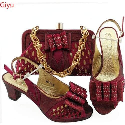 Doershow fashion shoes and bag matching set italy 2019 designs for african shoes and bags wedding party free shipping!SGO1-22