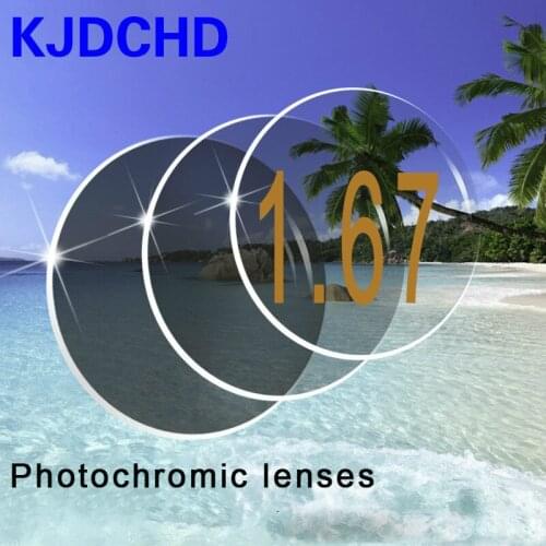 1.67 Index Aspheric Transitions Photochromic Lenses for Sunglasses Lens with Degree Photo Gray or Photo Brown Single vision lens