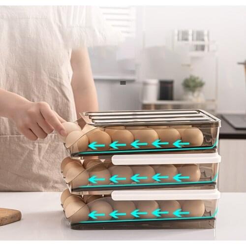 HOT Egg Storage Box Drawer Type Convenience Egg Storage Rack Organizer Display Holder Basket For Kitchen