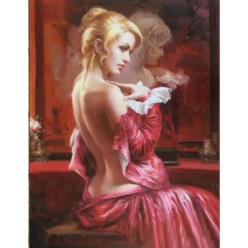 HIGH QUALITY IMPRESSIONISM OIL PAINTING ON CANVAS NUDE GIRL" 24"X36"