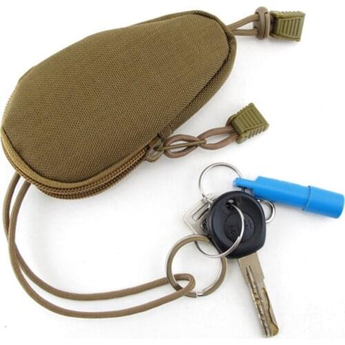 1PCS Mini Key Wallets Holder Men Coin Purses Pouch Military Army Bag Small Pocket Keychain Zipper Case Out Door Pack