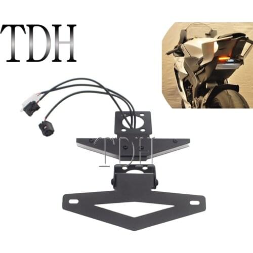 Motorcycle LED Light Complete Fender Eliminator Kit Licence Plate Frame Bracket Turn Signal Indicator For YAMAHA YZF R6 17-19