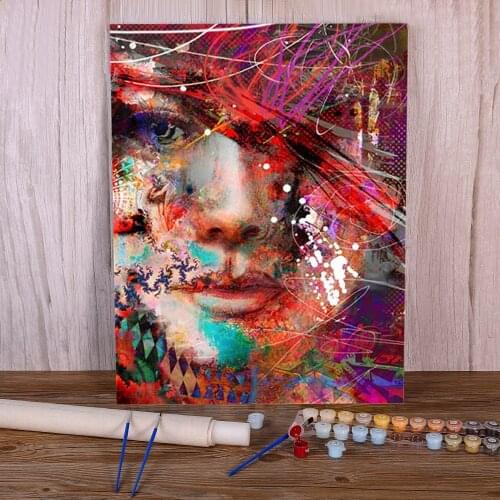 Woman Portrait Painting By Numbers Kit Acrylic Paints 40*50 Picture By Numbers Photo Decoration For Children Handiwork