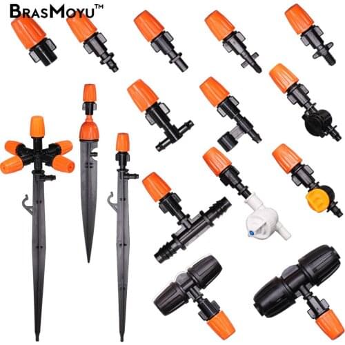 1/4'' 3/8'' Nozzle Dripper Irrigation Water Spray-head Atomizing Sprinkler Drip Irrigation System Accessories with Connectors