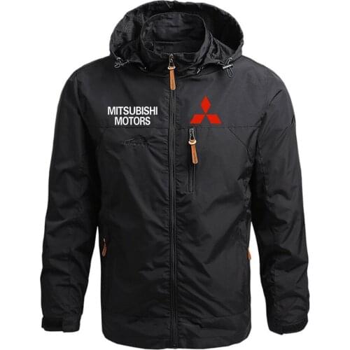 2021 MITSUBISHI MOTORS New Zipper Hooded Style Custom Print Classic Men Warm Sweatshirts Cardigan Jacket Hoodie Coat Male