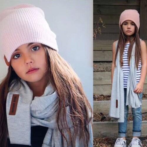 New Knitted Wool Baby Hats Solid Turban Beanie Warm Autumn Winter Soft Hat For Childern Girls Boys Stretch Bonnet Cap балаклава
