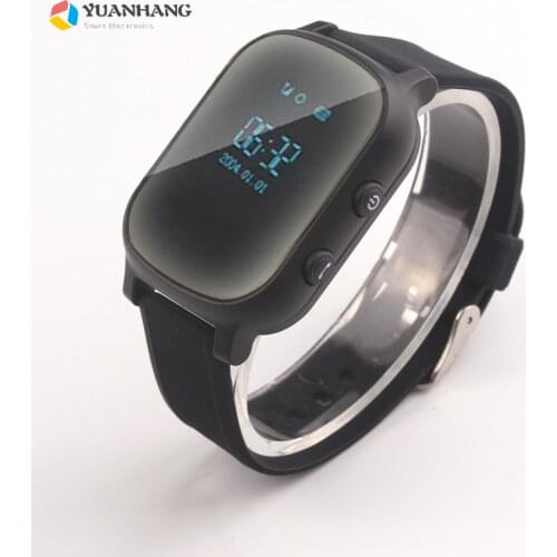 Oled Screen Black T58 Smart GPS LBS Tracker Locator Phone Watch for Kids Elder Child Student Smartwatch with SOS Remote Monitor