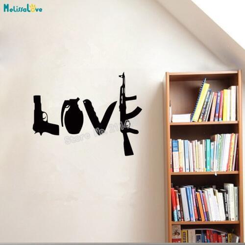 Cool Shootout Game Wall Sticker CS GO Weapons Home Decoration For Youth Living Room Self-adhesive Vinyl Art Murals YT312