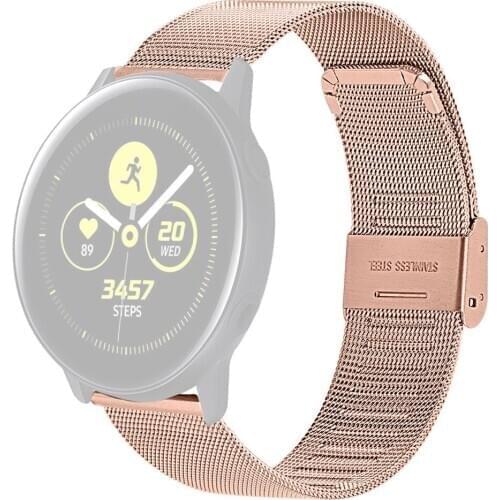 20/22mm Mesh Stainless Steel Strap Fashion Universal Replacement Wrist Watch Band For Galaxy/amazfit/Vivowat Adjustable Strap