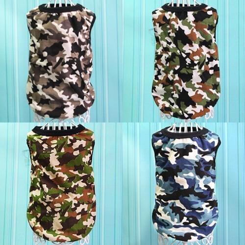 Dog Vest Clothes Shirt Cat Pet Costumes Summer Camouflage for Small middle Large Teddy Pug Golden Hair Puppy Spring New