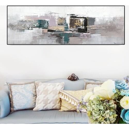 Modern Abstract Original Scandinavian Light Color Posters and Prints Oil Canvas Painting Wall Art Pictures for Living Room