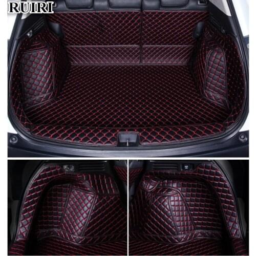 Top quality! Full set car trunk mats for Honda HR-V 2019-2015 waterproof cargo liner mat boot carpets for HRV 2017,Free shipping