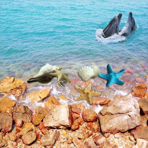 Dolphin curtain European Curtains Photo Painted 3D Curtain Living room ocean curtains