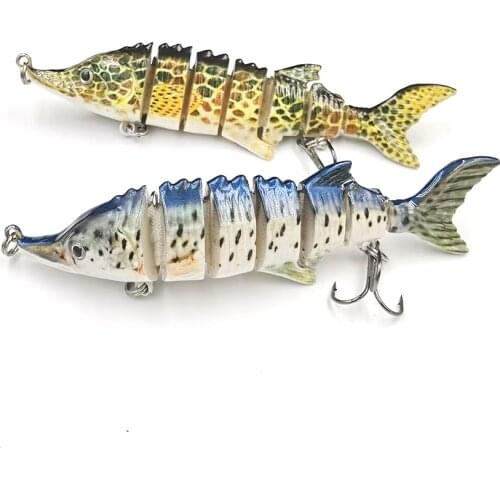1pcs 11cm 15g bionic luya fishing lure multi articulated bait 7 segments Crankbaits tackle set of metal wobblers for pike Goods