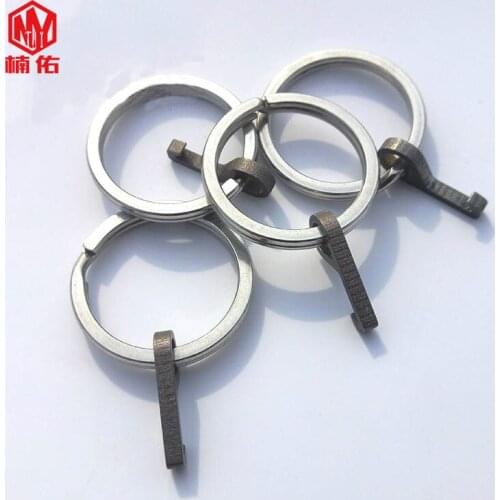 1PC Mini Titanium Alloy Bottle Opener Corkscrew Mini Hook Portable Keychain Tool Pendant EDC Tool