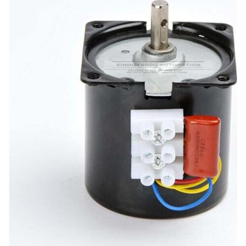 110VAC /25w/2.5 rpm-100rpm Low Noise Gearbox Electric Motor 50HZ 60HZ High Torque Low Speed AC synchronous motor 60KTYZ
