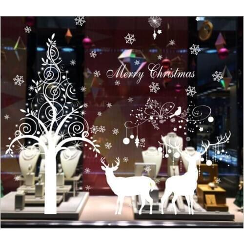 2019 Hot Selling Merry Christmas Removable 3D Vinyl Wall Sticker Christmas Decoration Decal Window Stickers Home Decor