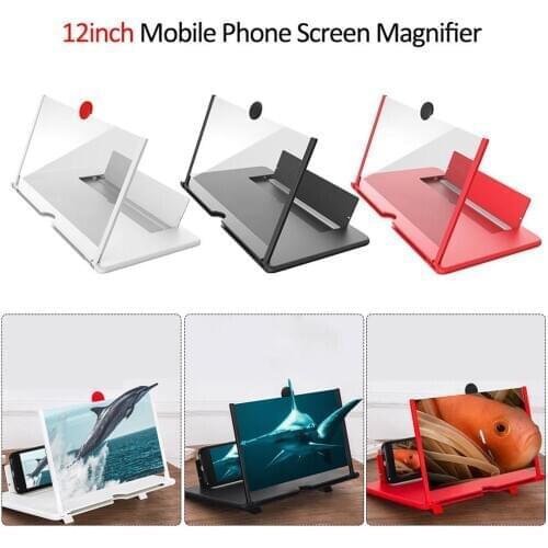 3D Phone Screen Amplifier Mobile Phone Magnifying Glass HD Stand Video Screen Magnifier Cell Phone Screen Expander Magnifying