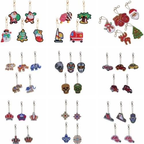 5D diamond painting Cross Stitch kit child Cartoons Christmas DIY keychain diamond embroidery mosaic decoration handmade gift