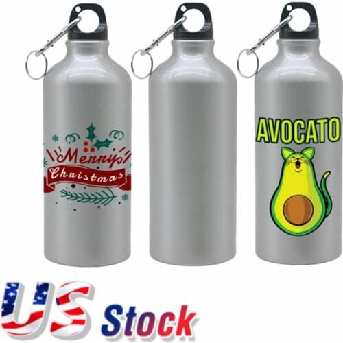 60pcs 500ml Sublimation Blank Aluminum Sport Bottles Hiking Tour Climbing Metal Water Bottle for Customize DIY Gift