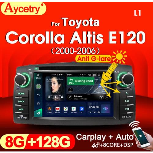Wireless Carplay 4G LTE 2 din Android 10 car dvd player For Toyota Corolla E120 BYD F3 autoradio audio Navigation gps multimedia