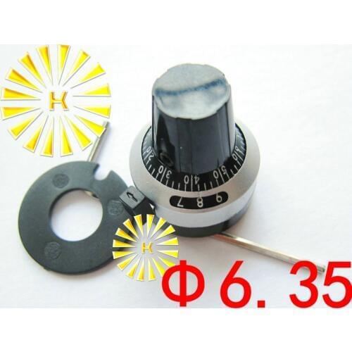 FREE SHIPPING 5PCS x 6.35mm 6mm 4mm Potentiometer Connector Rotary Knob Cap For 7276 3590S RV24YN20S WXD3-13 Resistor