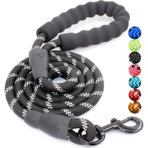 Free Shipping Reflective Large Dog Leash Nylon Rope Pet Running Tracking Leashes Lead Dog Mountain Climbing Rope Accessories