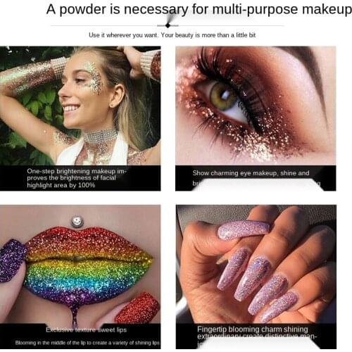 Eyes Glitter High Gloss Face Body Makeup Loose Pigment Highlighter Shimmer Powder 36 Colors korean cosmetics