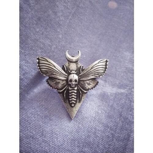 Dead head moth brooch