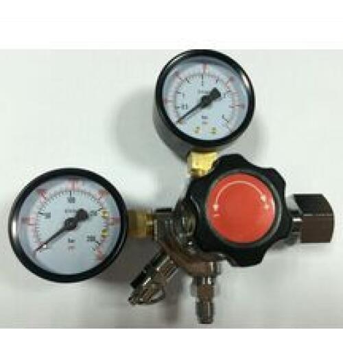 Economical CO2 Dual Gauge Regulator with 1/4"MFL Checkvalve, Dual Gauge Draft Beer Beverage Soda Homebrew Kegerator, CGA320