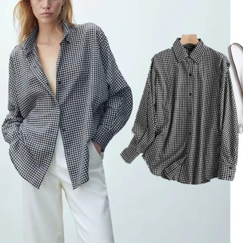 Блузки в клетку JennyandDave China At AliExpress