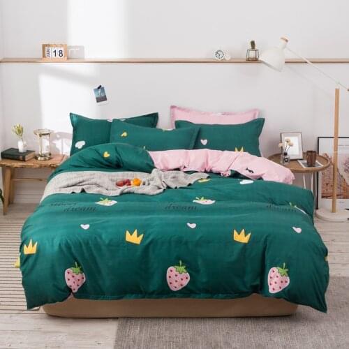 Green Bedding Set, 220x240 Duvet Cover Pillowcase 3pcs 175x220 Quilt Covers Single Double Queen King Size Bed Sets Bedclothesel