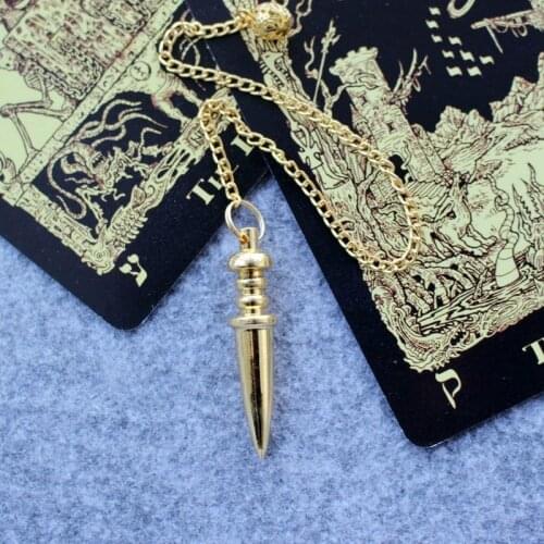 Brass Pendulum aura metal copper nail treatment pyramid Pendant Charm chakra pendant chrome gold Amulet Pendant