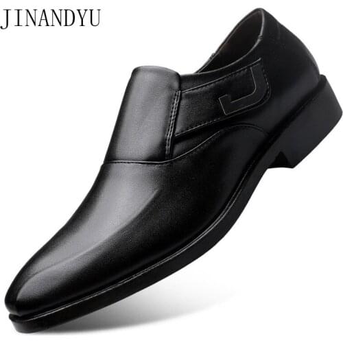 Size 38-48 Men Loafers Formal Leather Shoes Black Brown Dress Business Leather Shoes for Men Classic Slip on Office Shoes Men
