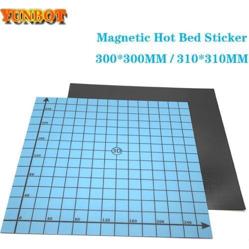 Magnetic Print Bed Tape square 300*300mm/310*310mm Coordinate Printed sticker Build Plate Only sell A face magnetic glue