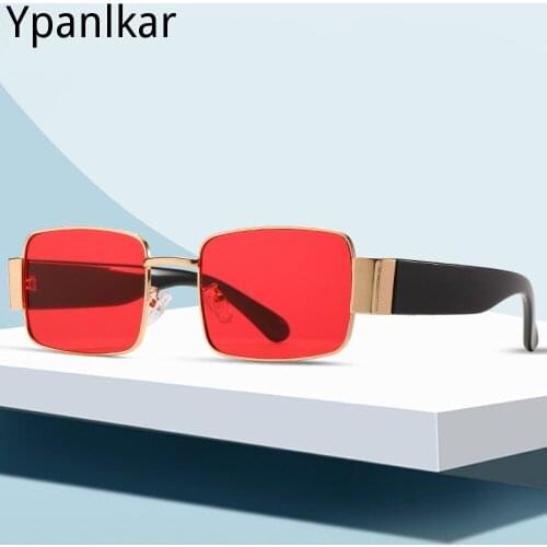 Fashion Square Sun Glasses Luxury Brand Travel Small Rectangle Sunglasses Men Women Vintage Oculos Lunette De Soleil Femme