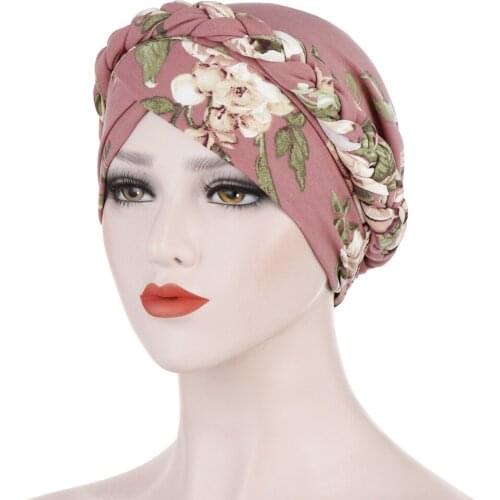 Print Muslim Turban Scarf for Women Inner Hijab Caps Arab Wrap Head Scarves Musulman Turbante Mujer Cotton Islamic