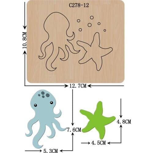 New octopus Wooden die Scrapbooking C-278-12 Cutting Dies