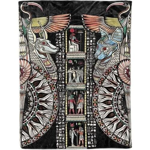 Anubis&Bastet Blanket 3D full printed Wearable Blanket Adults For Kids Warm Sherpa Blanket Drop Shipping