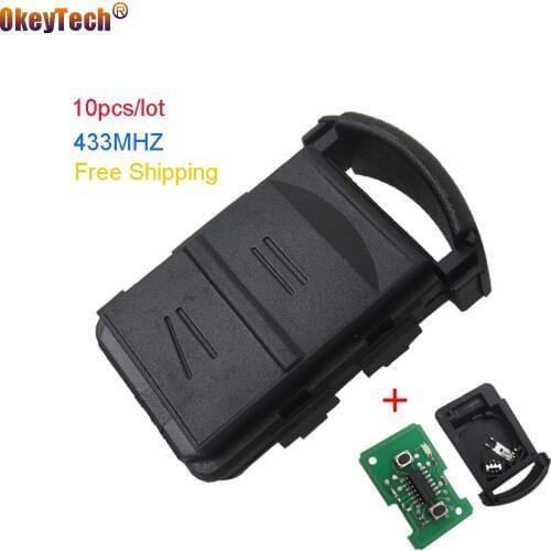 OkeyTech 10pcs/lot for Opel Vauxhall Corsa C Combo Tigra Meriva Agila Combo 2 Buttons Remote Control Key Case Cover Fob 433MHZ