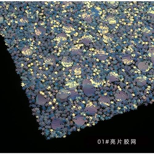 Sequined Plastic Mesh Table Cloth Stick-on Crystals Nail Art Live Background Wall Decorative Crystals 24*40cm