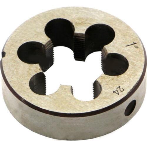 Right Hand Round Thread Die CNC Alloy Tool Steel 1 inch-24 TPI Replacement Metric Screw Die Metalworking Threading Tools