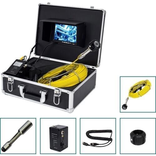 1000TVL 23mm Industrial Endoscope 7" LCD Handheld Drain Pipeline Inspection Video Camera 20M Cable Sewer Pipe Inspection System