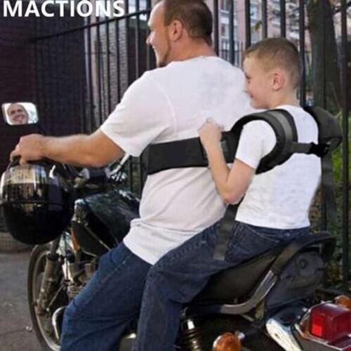 Black Childrens Safety Belt Adjustable Motorcycle Bike Electric Vehicle Safe Strap Carrier For Child Kid Safe Shoulder Strap